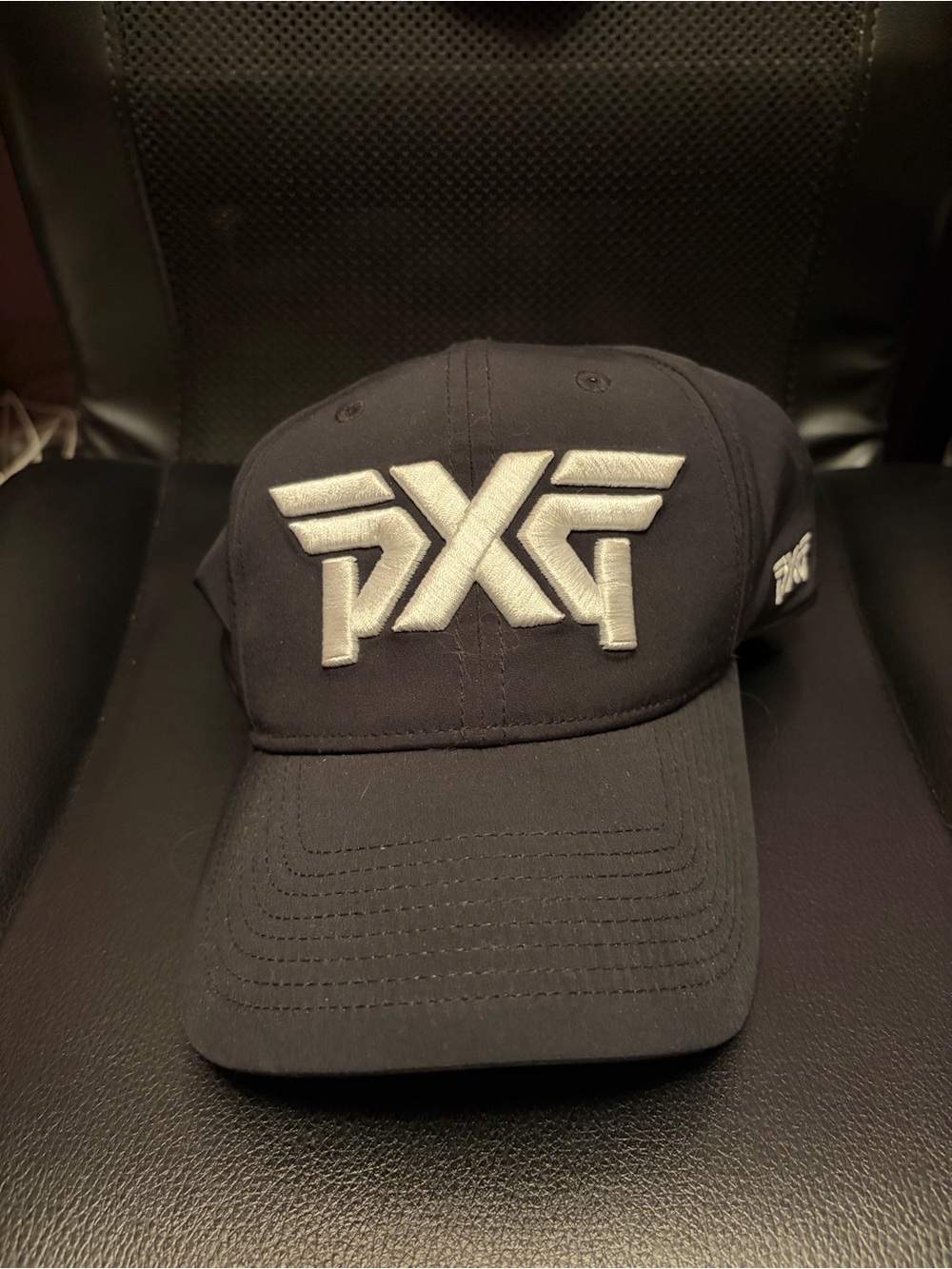PXG Golf Black Cap with White Raised Logo